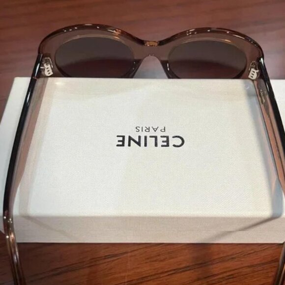CELINE Triomphe 01 Sunglasses In Acetate BROWN CRYSTAL - Picture 3 of 4